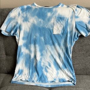 Benson cloud shirt. 
Blue and White Tie-Dye Men's Shirt